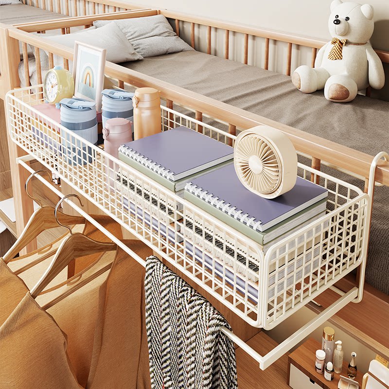 宿舍床边挂篮上铺必备好物零食闹钟水杯收纳架子多功能挂衣服神器