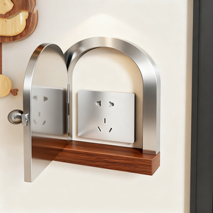 实木开关装饰贴家用卧室客厅电源插座遮挡装饰画多功能边框保护套