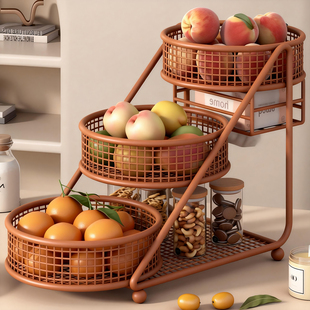 高档水果盘家用客厅茶几桌面瓜果摆放架多层多功能零食糖果摆放架