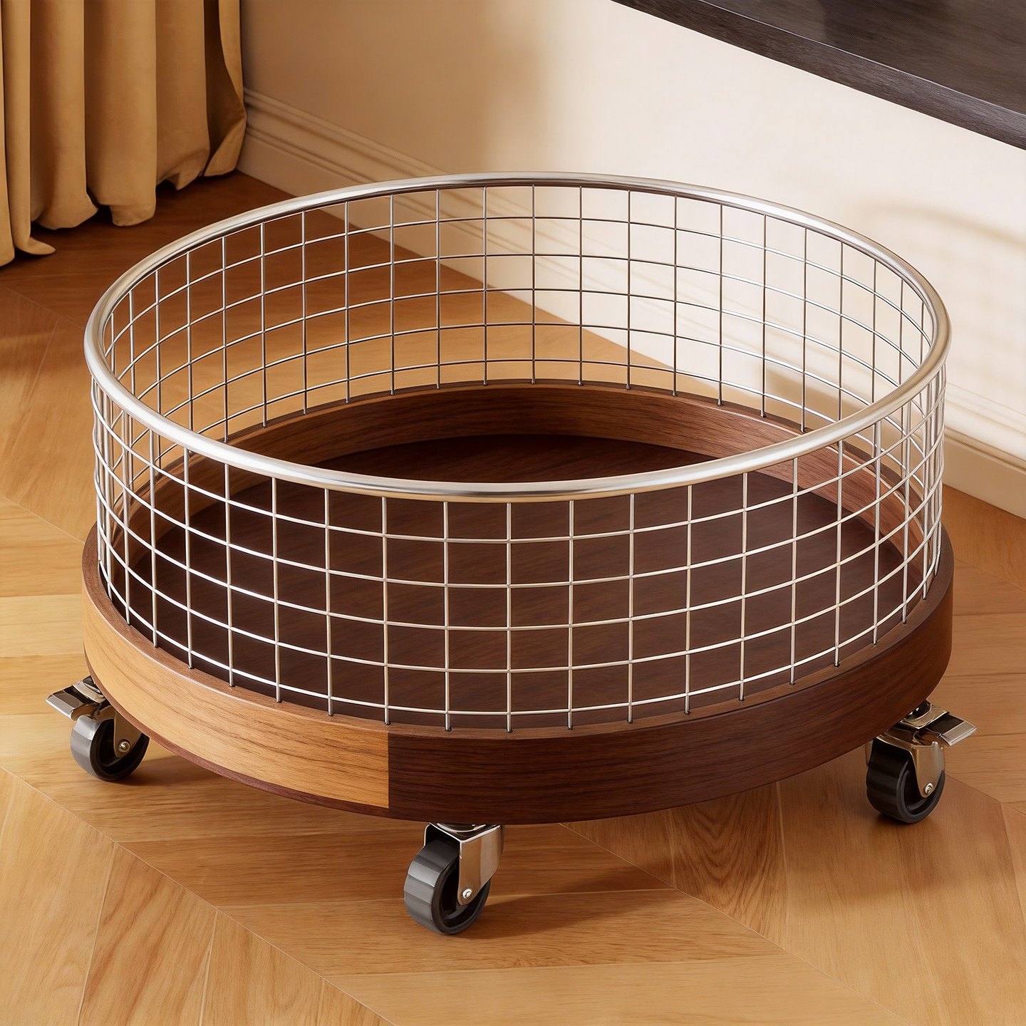 书桌下书包收纳筐家用书本资料整理筐带轮可移动学习用品储物架,收纳整理,整理架/置物架/收纳架,淘宝优惠券,粉丝福利购,淘宝优惠卷