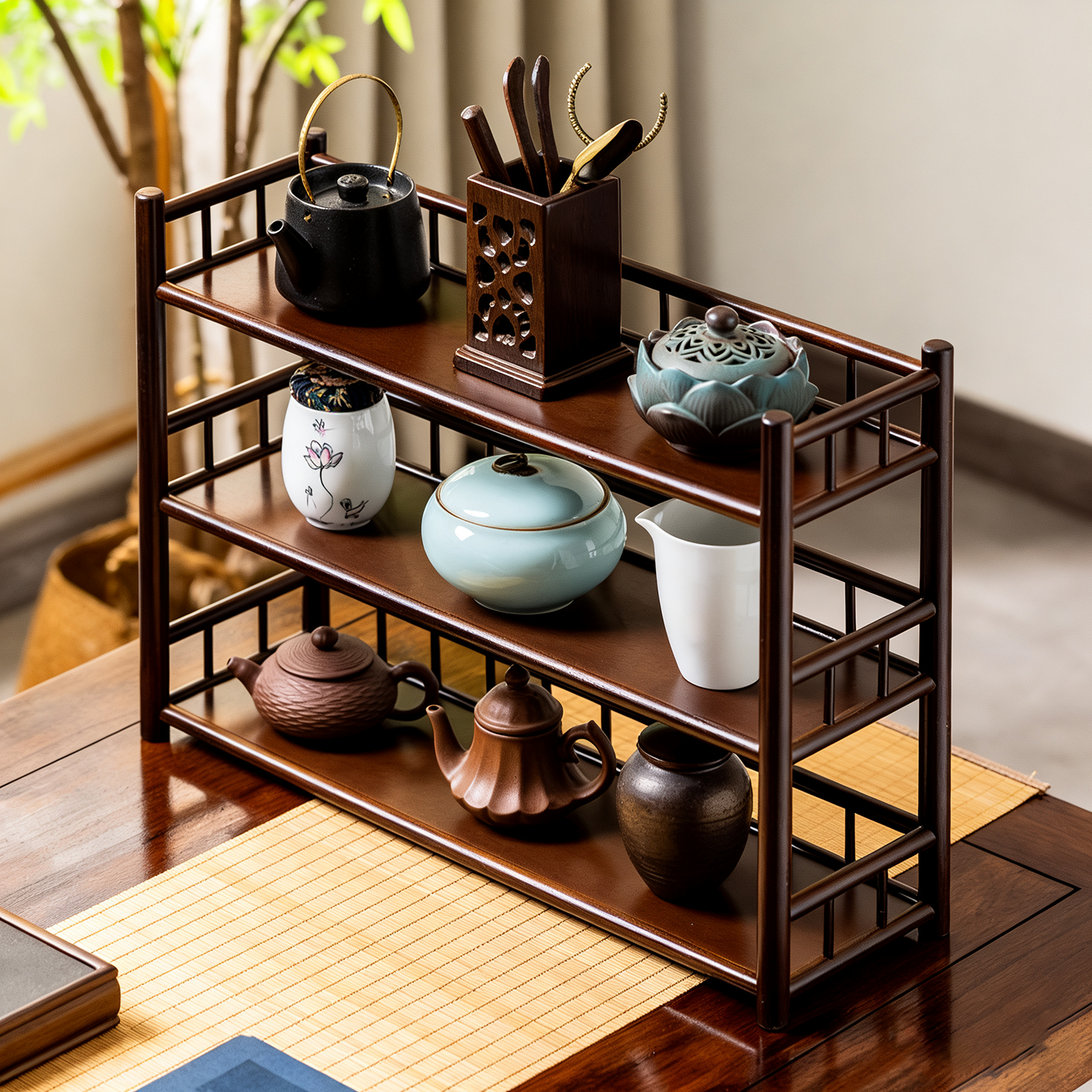 桌面杯架置物架多层水杯收纳架