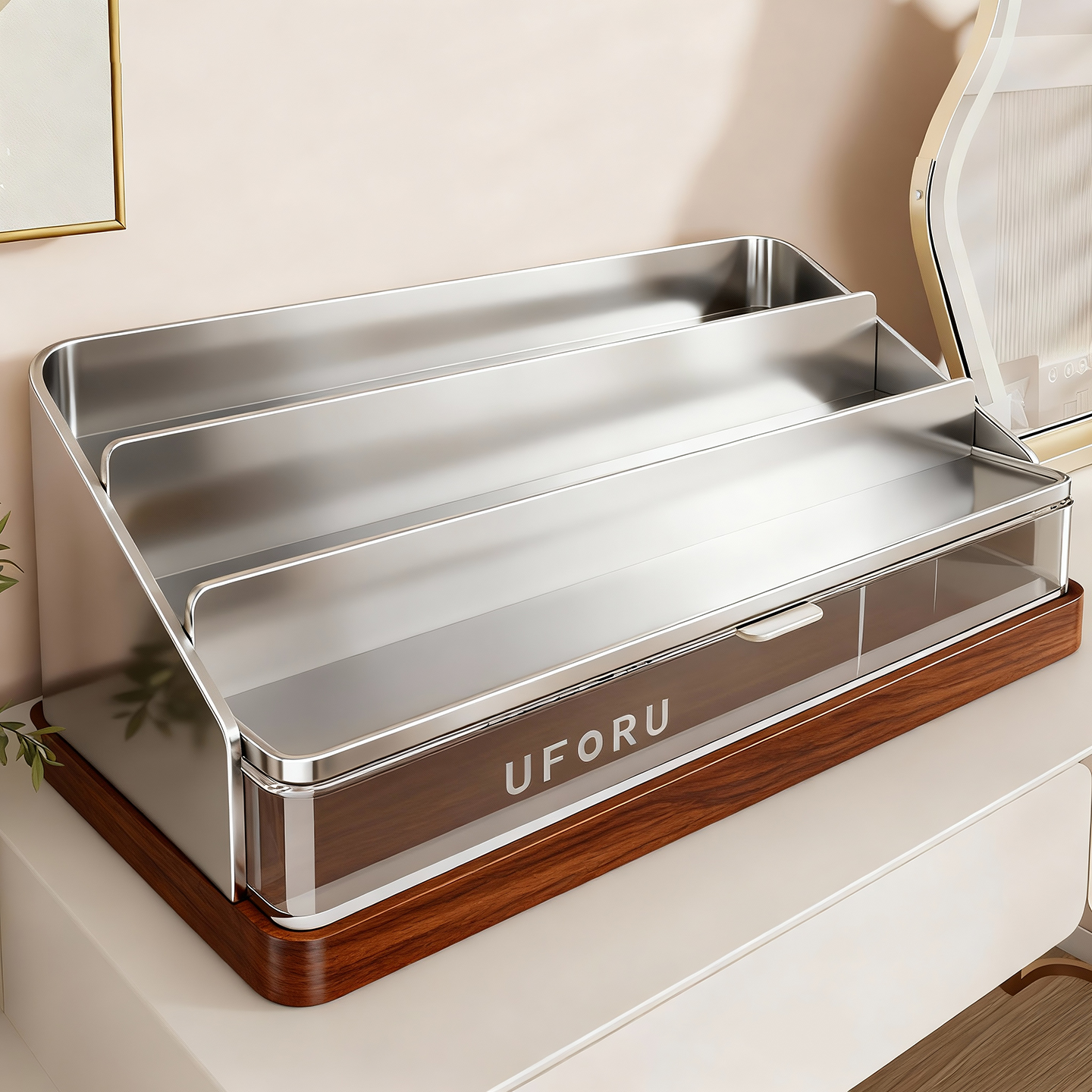 梳妆台面化妆品护肤品分格收纳盒