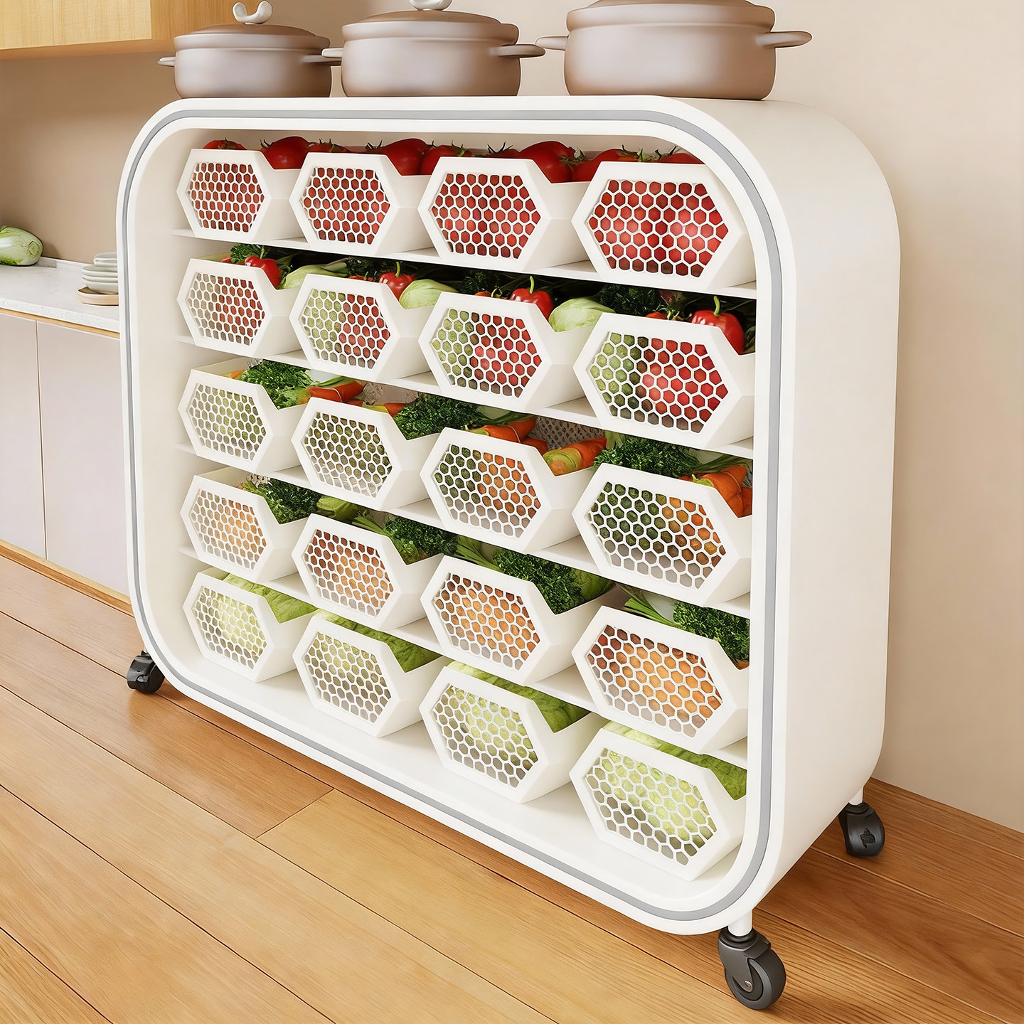 家用落地果蔬架厨房多层蔬菜水果整理架可移动电器锅具放置小推车,厨房/烹饪用具,厨房置物架/置物柜/角架,淘宝优惠券,粉丝福利购,淘宝优惠卷