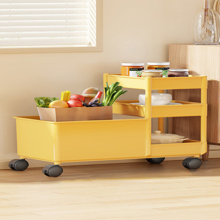 家用置物架客厅多功能杂物收纳架厨房多层调料架可移动蔬果放置架