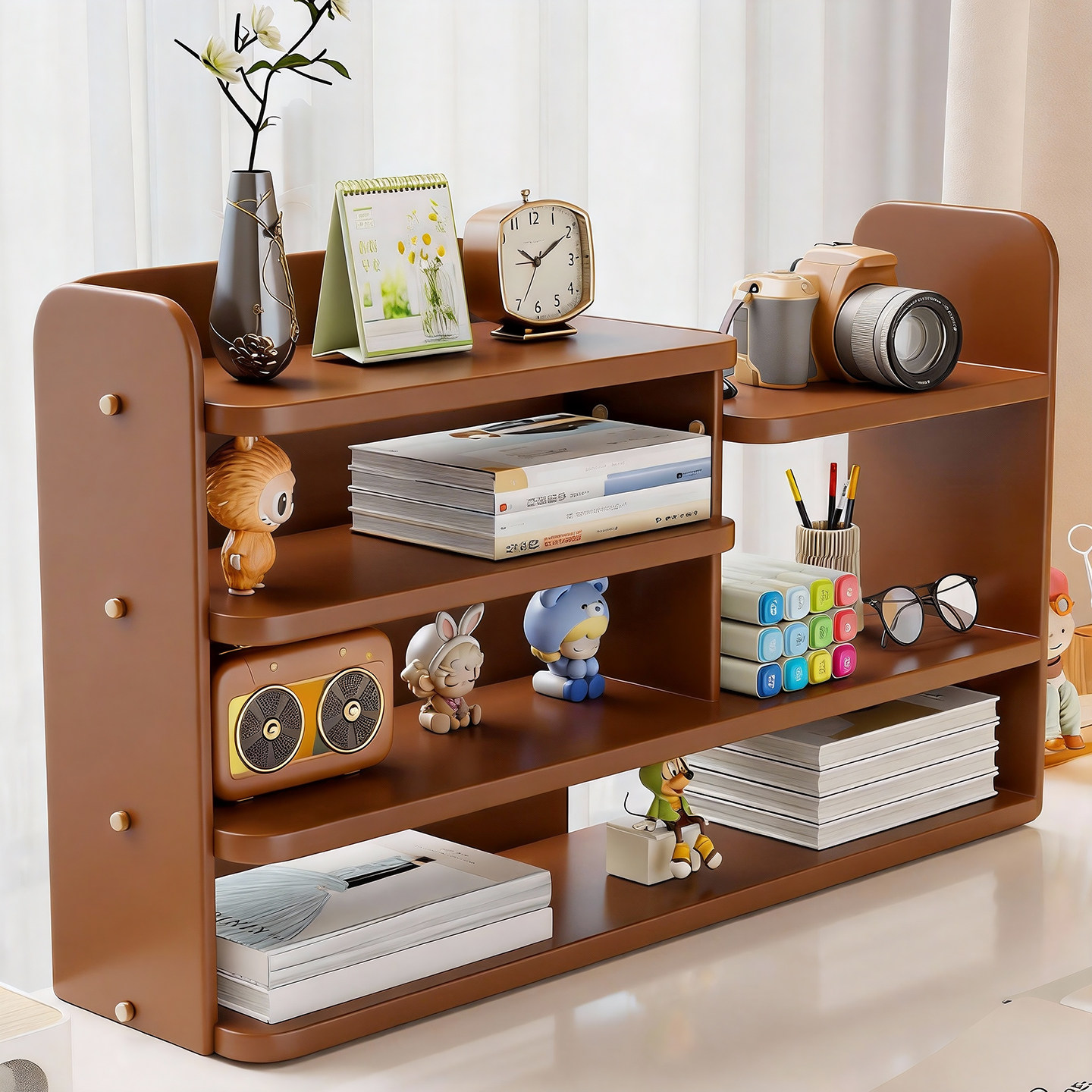 桌面置物架亚克力多层收纳架女生工位改造神器简易小型书架储物柜,住宅家具,搁板/置物架/家用陈列架,淘宝优惠券,粉丝福利购,淘宝优惠卷