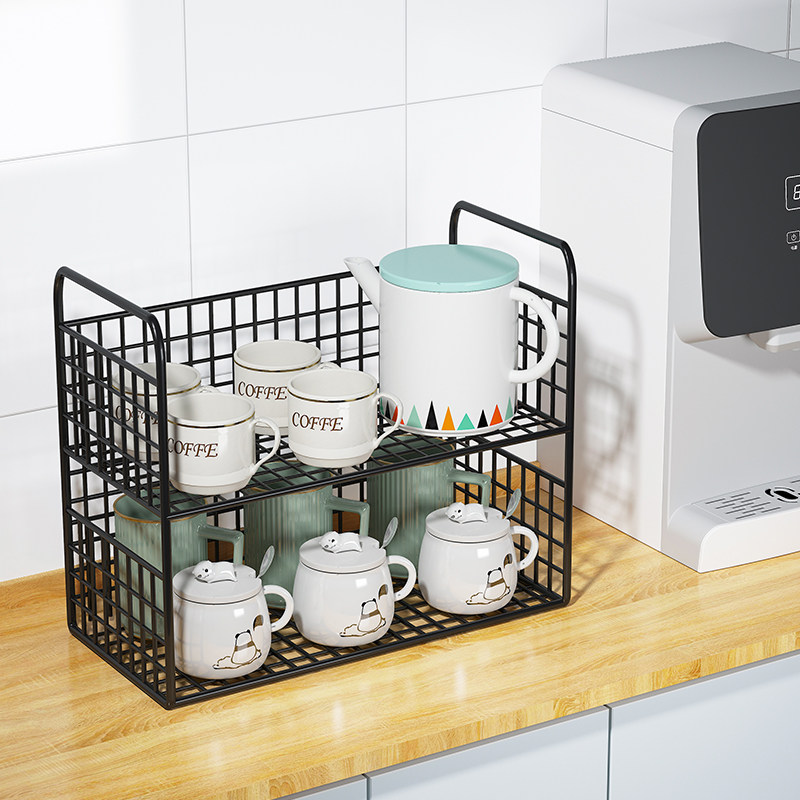杯架杯子收纳架桌面置物架咖啡杯茶杯架子厨房调味料佐料碗盘架