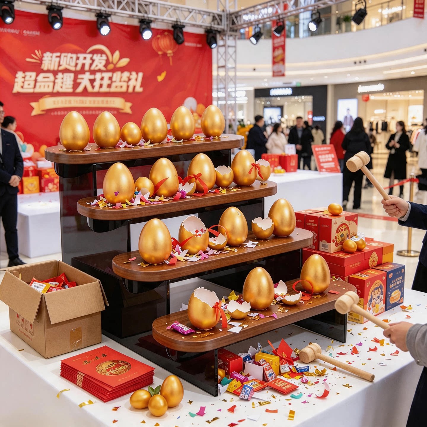 金蛋放置架台面小型金蛋收纳架门店活动创意放置架亚克力阶梯支架