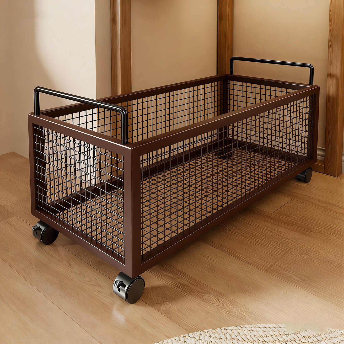 可移动书本收纳箱桌下书包置物架学生教室用书箱带轮装书箱储物箱,住宅家具,书架,淘宝优惠券,粉丝福利购,淘宝优惠卷