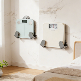 体重秤支架家用吸盘置物架客厅壁挂式电子体重秤体脂秤收纳整理架