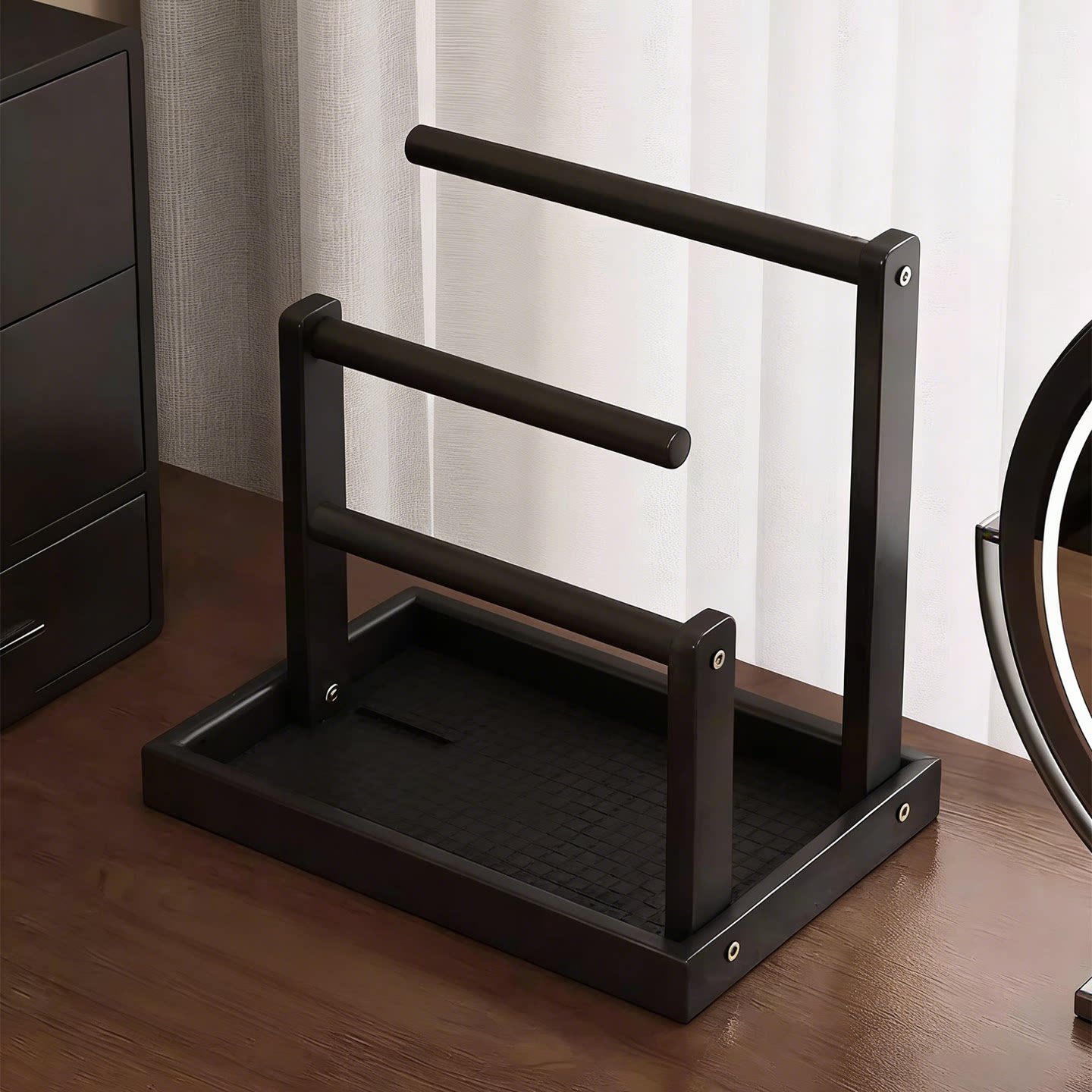 丝带收纳架花店用品丝带卷轴架花束蛋糕缎带整理架手工彩带置物架