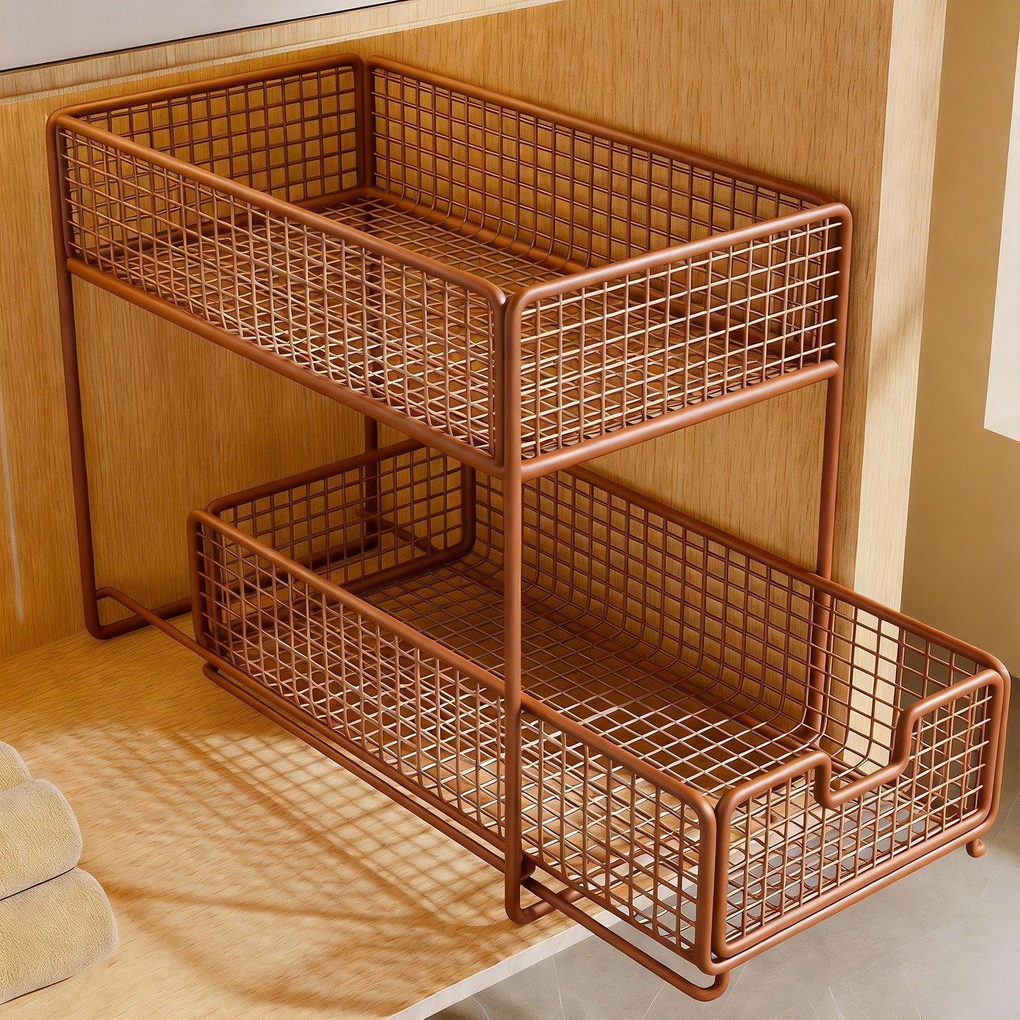 卫生间下水槽抽拉式置物架浴室洗手台柜内护肤品洗衣液收纳整理架,家庭/个人清洁工具,浴室角架/置物架,淘宝优惠券,粉丝福利购,淘宝优惠卷