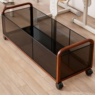 书架桌下书包课本收纳架家用可移动小推车图书整理架书桌旁储物架