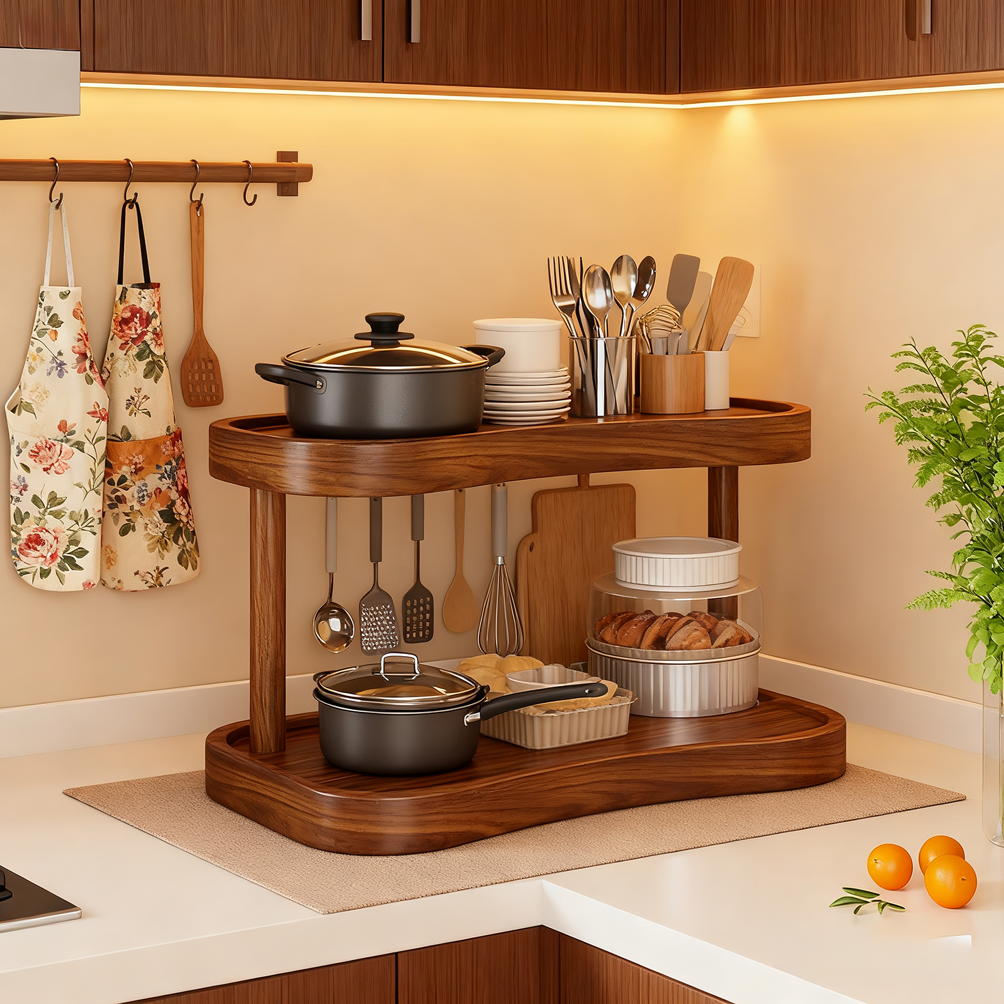 实木厨房调料架多功能大容量