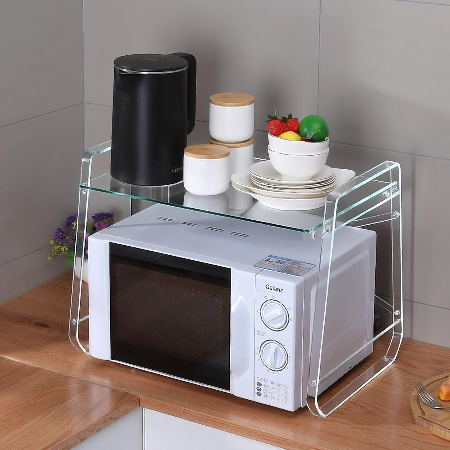 厨房微波炉置物架台面烤箱