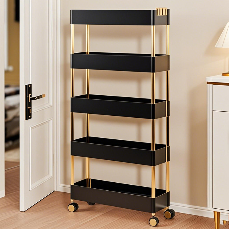 门后置物架落地窄缝分层收纳