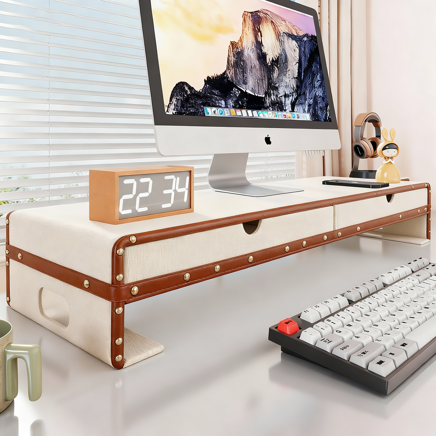 笔记本电脑增高架桌面文件置物架