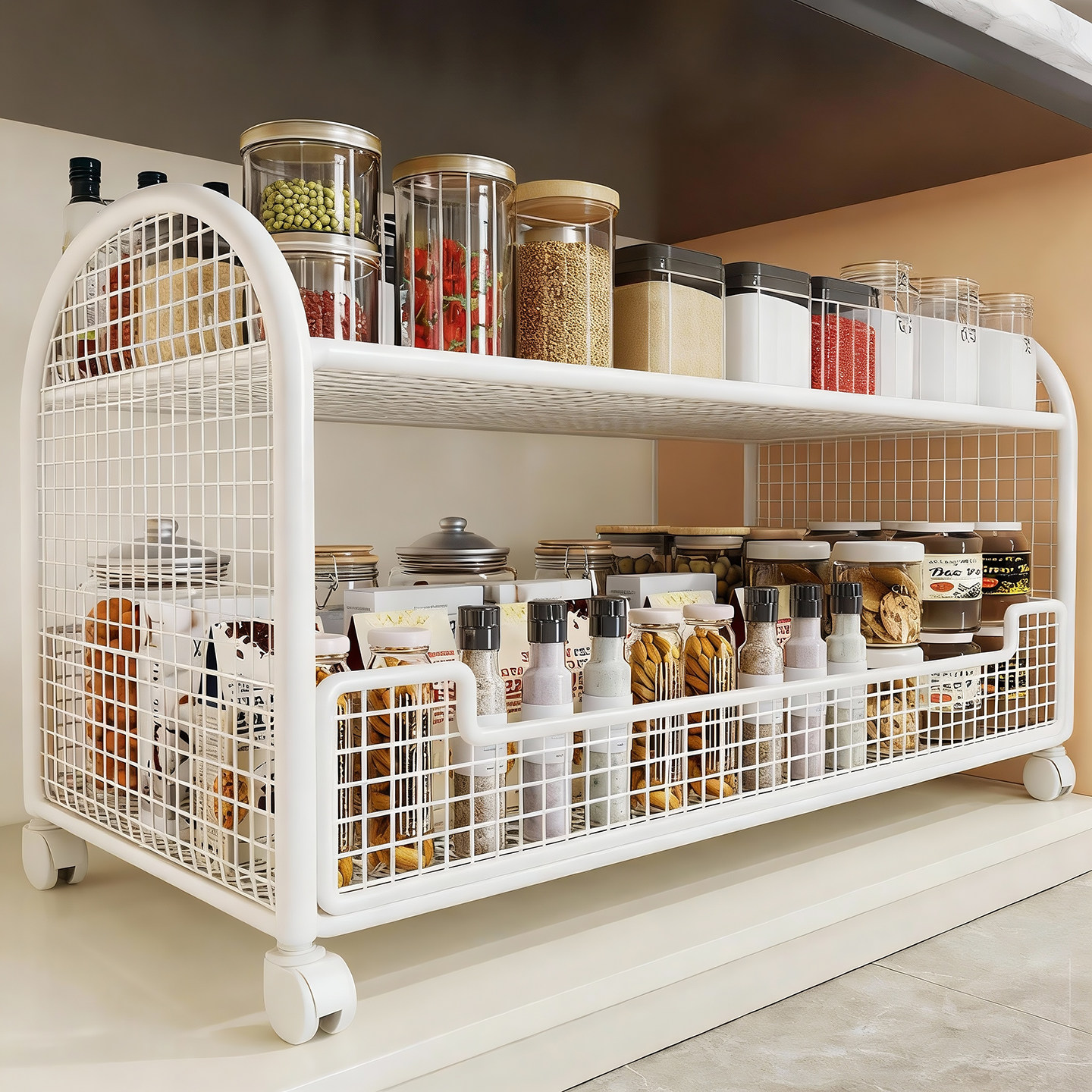 厨房下水槽置物架家用柜内调味品佐料收纳架抽拉式保鲜膜整理架,厨房/烹饪用具,厨房抽屉置物架,淘宝优惠券,粉丝福利购,淘宝优惠卷