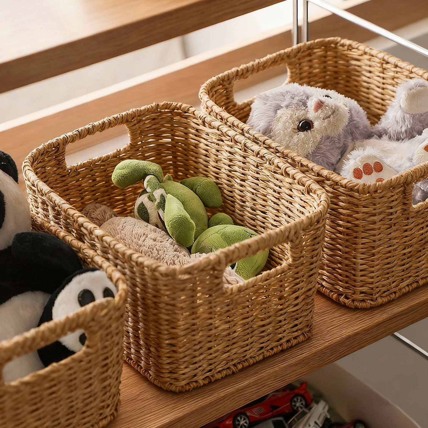 日式桌面收纳盒儿童玩具整理筐