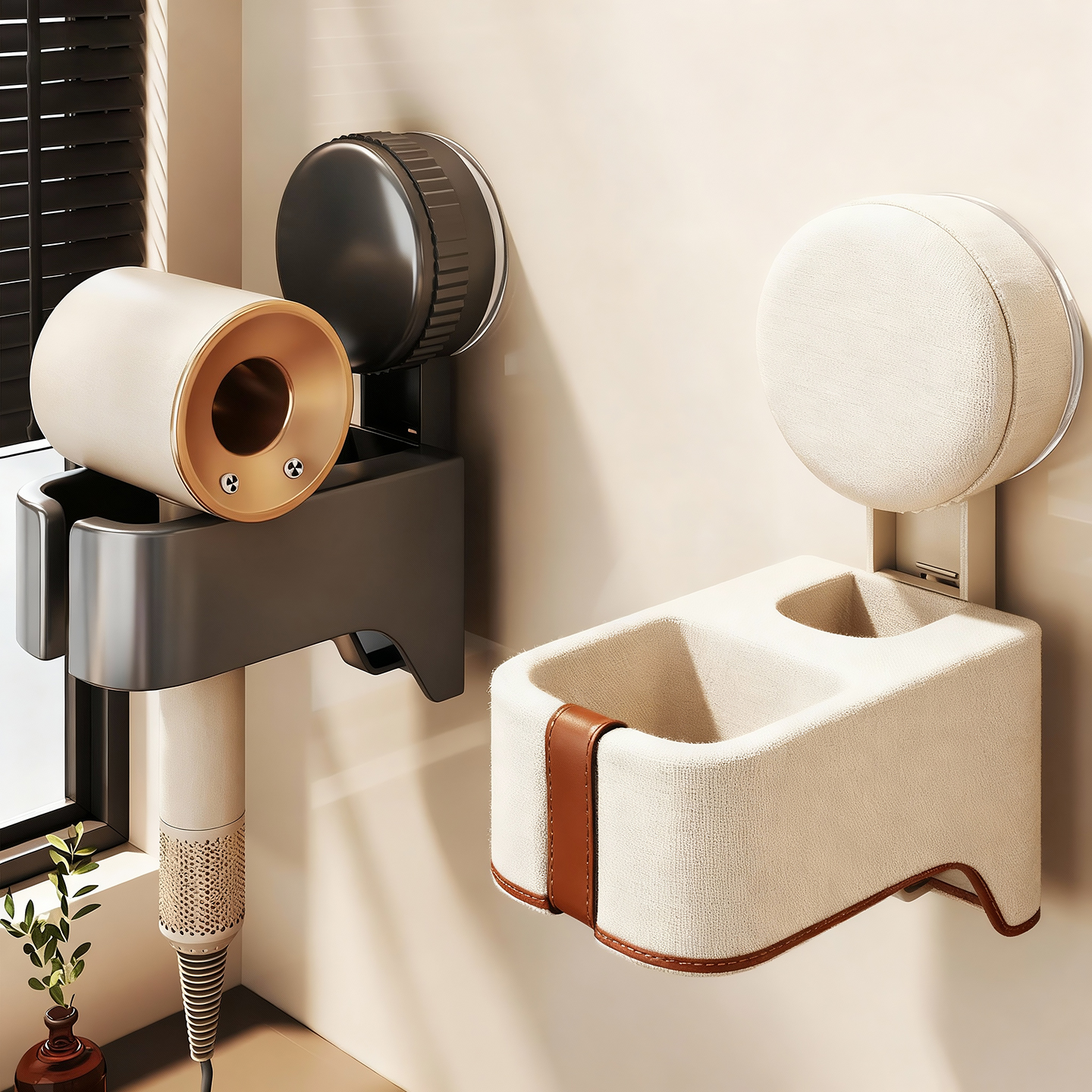 吹风机置物架免打孔吸盘电吹风