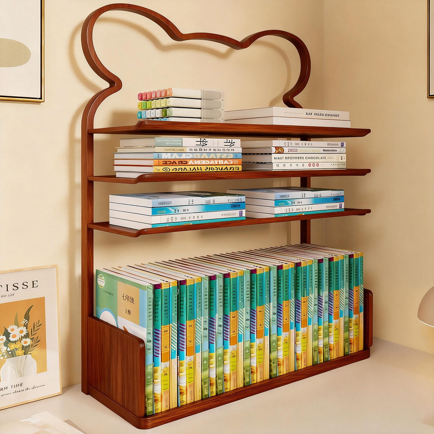 桌面学科分类置物架桌上书架书立分层架立式书本收纳架简易小书柜,住宅家具,书架,淘宝优惠券,粉丝福利购,淘宝优惠卷