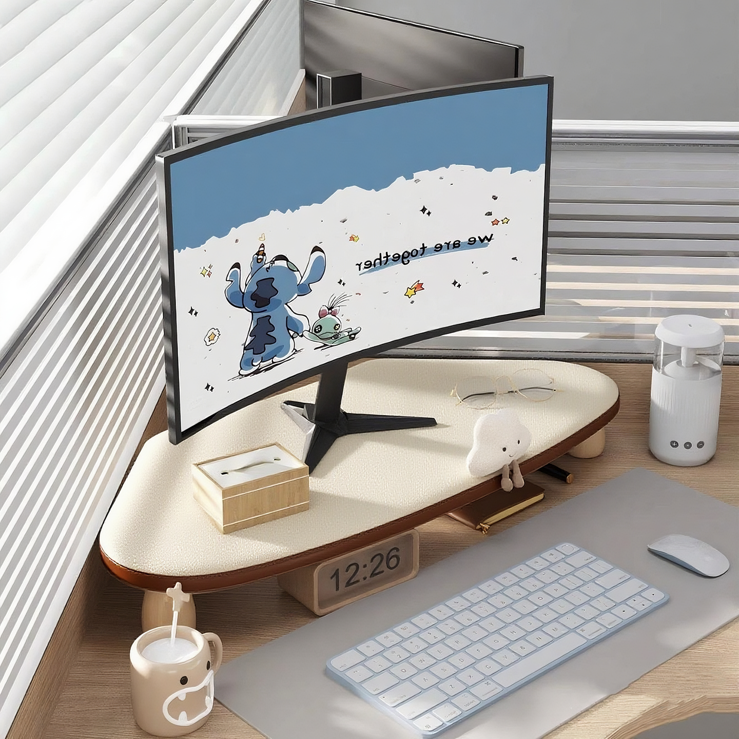 办公室工位转角笔记本支架