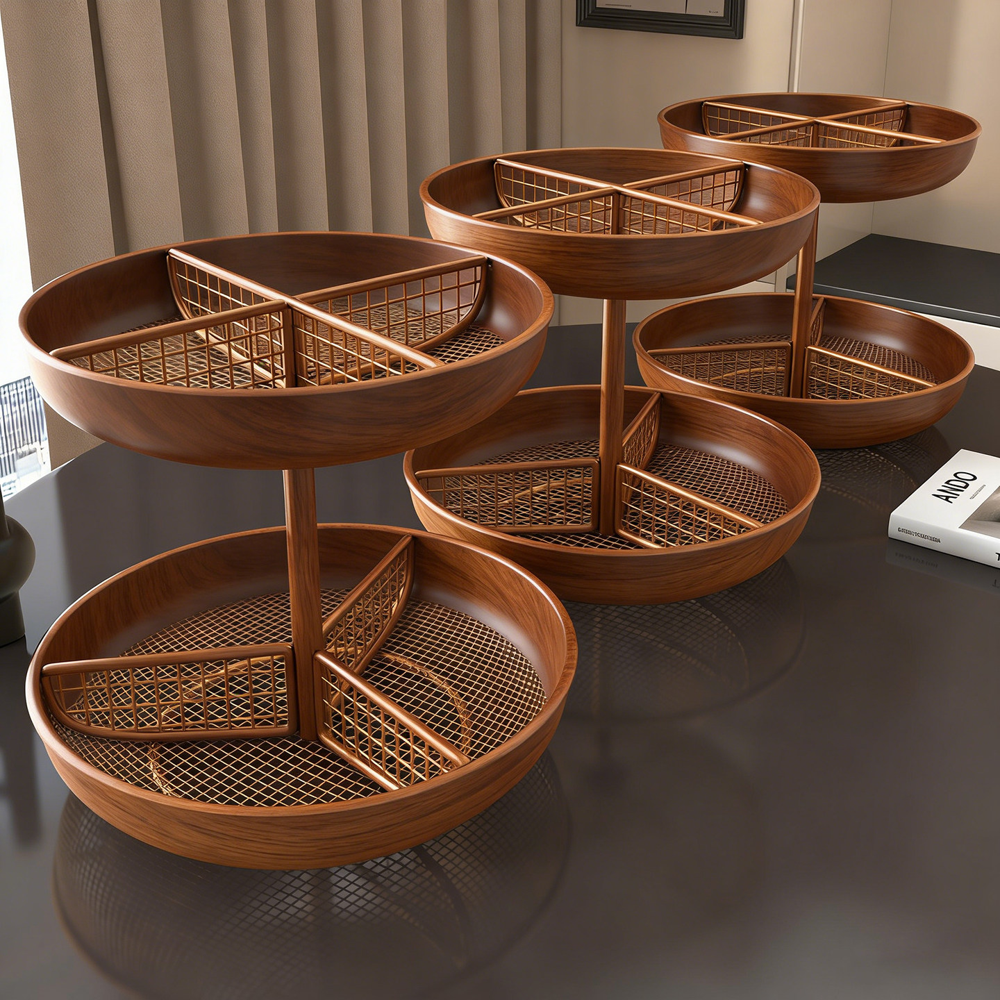 桌面水果托盘高档分格式甜品点心摆放篮客厅茶几干果零食收纳盘子,收纳整理,其他收纳篮,淘宝优惠券,粉丝福利购,淘宝优惠卷