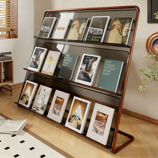 杂志架宣传册报刊置物架落地多层书报架折页资料展示架周刊报纸架