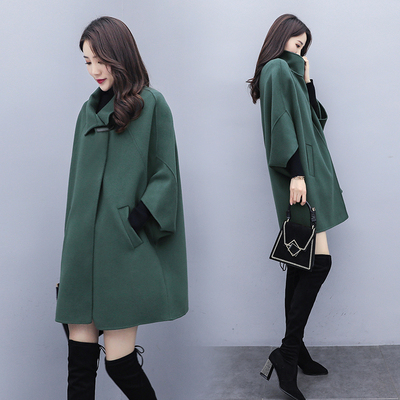 斗篷秋冬季时尚宽松呢子大衣