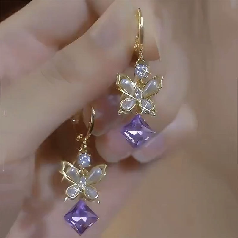 姿茉日韩铜合金女不过敏耳环