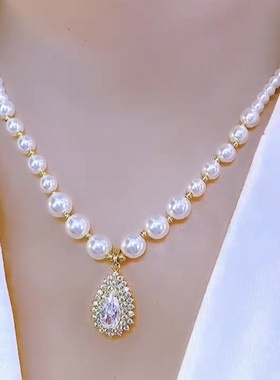 姿茉法式钛钢圆珠女项链