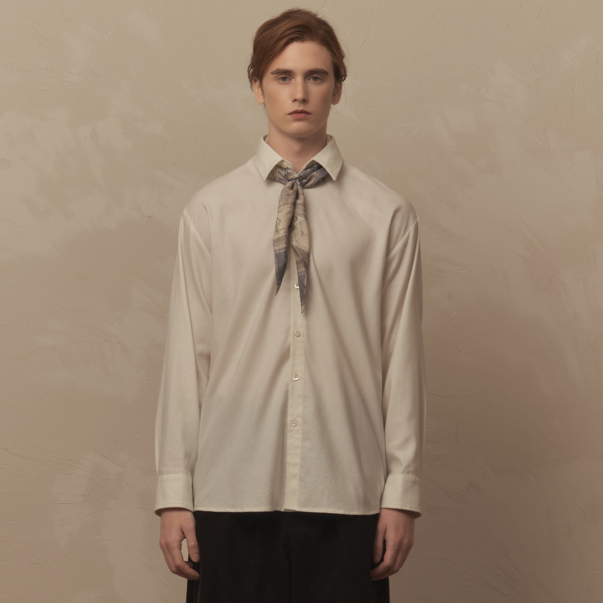 TAM TUAS【泰晤士河】木棉天丝混纺丝巾领结老钱垂感抗皱长衬衫,男装,衬衫,淘宝优惠券,粉丝福利购,淘宝优惠卷