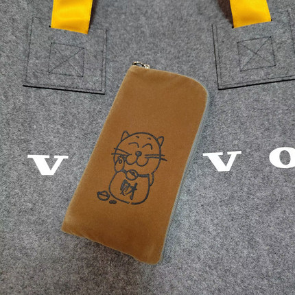 适用于OPPO Reno10 Pro布袋Reno9 Pro绒布拉链手机包Reno7pro防尘