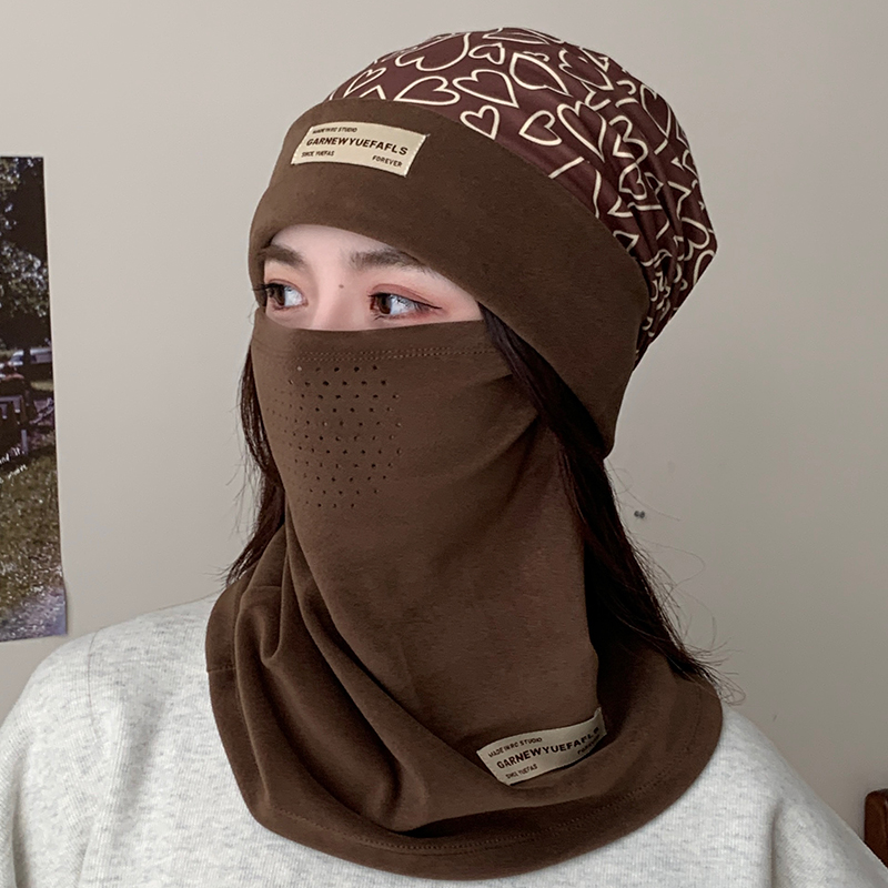 冬季保暖围脖防风抗寒自行车加绒厚头套面罩女骑行护耳朵头巾帽子