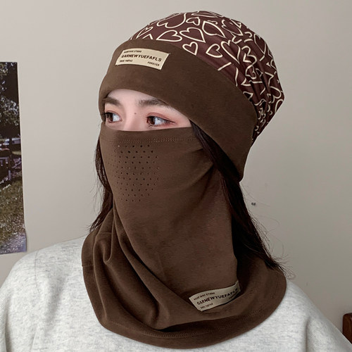 围脖帽子女冬季保暖运动防风面罩