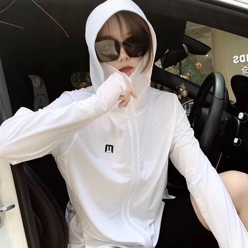 韩版白色防晒衣女透气冰丝防晒服