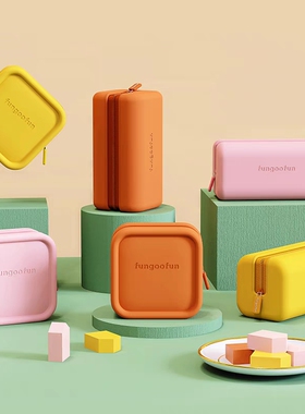 旅行女化妆包蓝牙耳机线手机充电器数码收纳盒口红气垫防水补妆袋