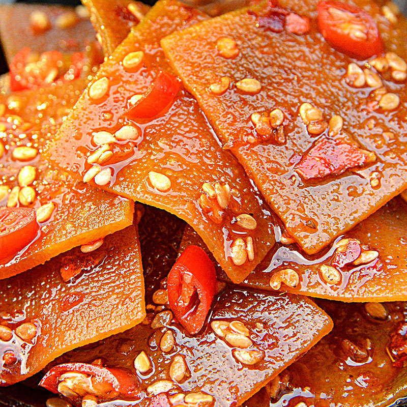 思乡山百叶片平江豆干辣味零食香干湖南特产香辣豆皮辣条休闲小吃