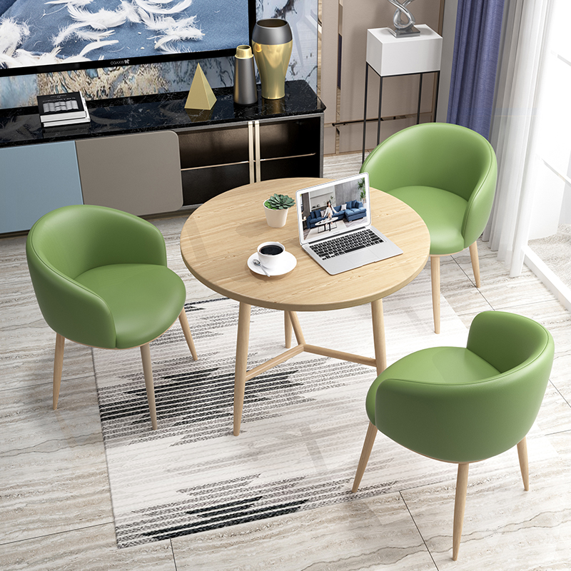 售楼处会客休闲风小圆洽谈桌椅