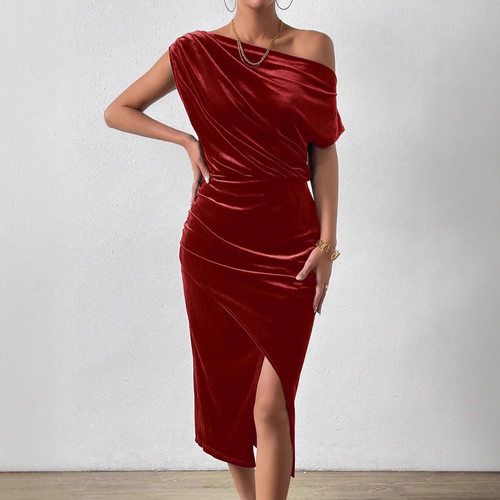 New Summer Quick Buy Breathable Collar Dress Irregular Skirt