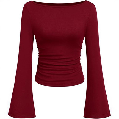 Ship Leader T-shirt Women's Autumn Slimming Top Long shirt