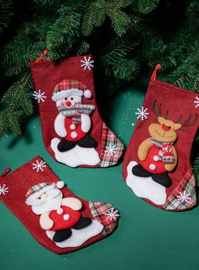 Christmas Doll Snowflake Christma Socks Children's bag socks