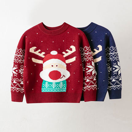 Christmas autumn winter children's pullover sweater for boys