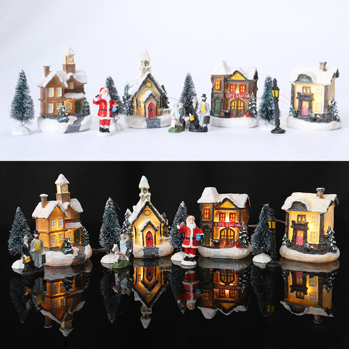 New Christmas Light up Small House Set Christmas Small Hous