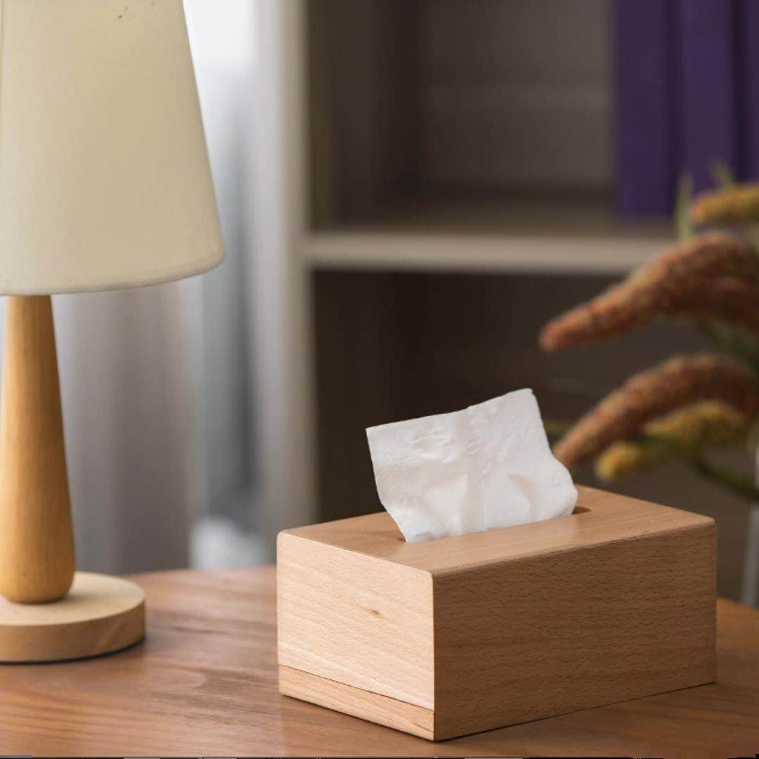 Nhouse纸巾盒胡桃木木质