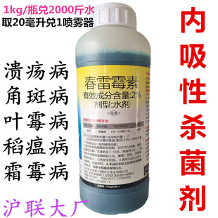 农药春雷霉素柑橘蔬菜溃疡病角斑病叶霉病真菌细菌病害内吸杀菌剂