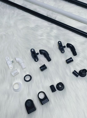 钢木楼梯立柱塑料配件老款修复意大利圆管扶手安组装围护栏杆工程