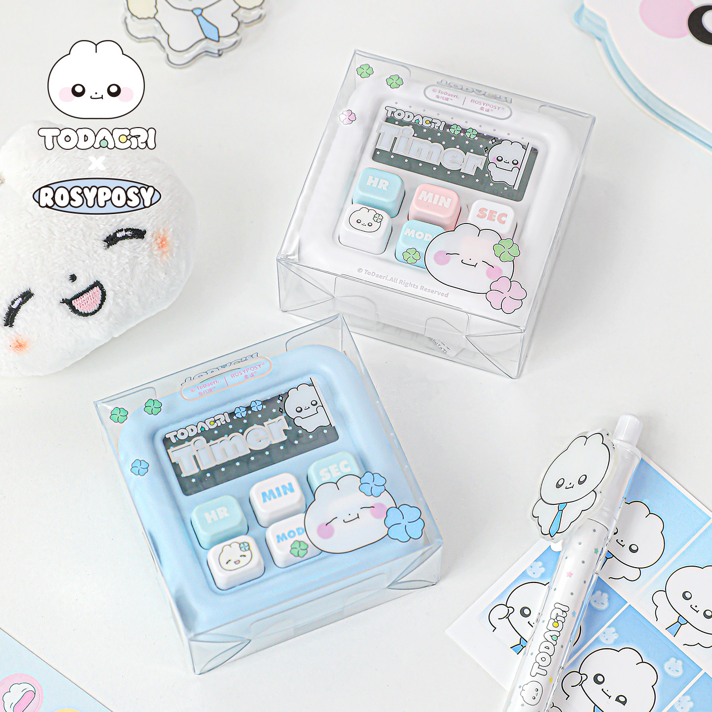 「守护幸运！四叶草定时器」ROSYPOSY柔设ins兔兔学习提醒