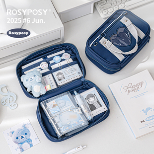 「痛层！制服手帐包」ROSYPOSY柔设JK笔袋娃烧饼包绀色日系校供拆