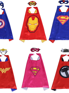 140cm成人超级英雄超人蜘蛛侠美国队长披风Adult Superhero Cape