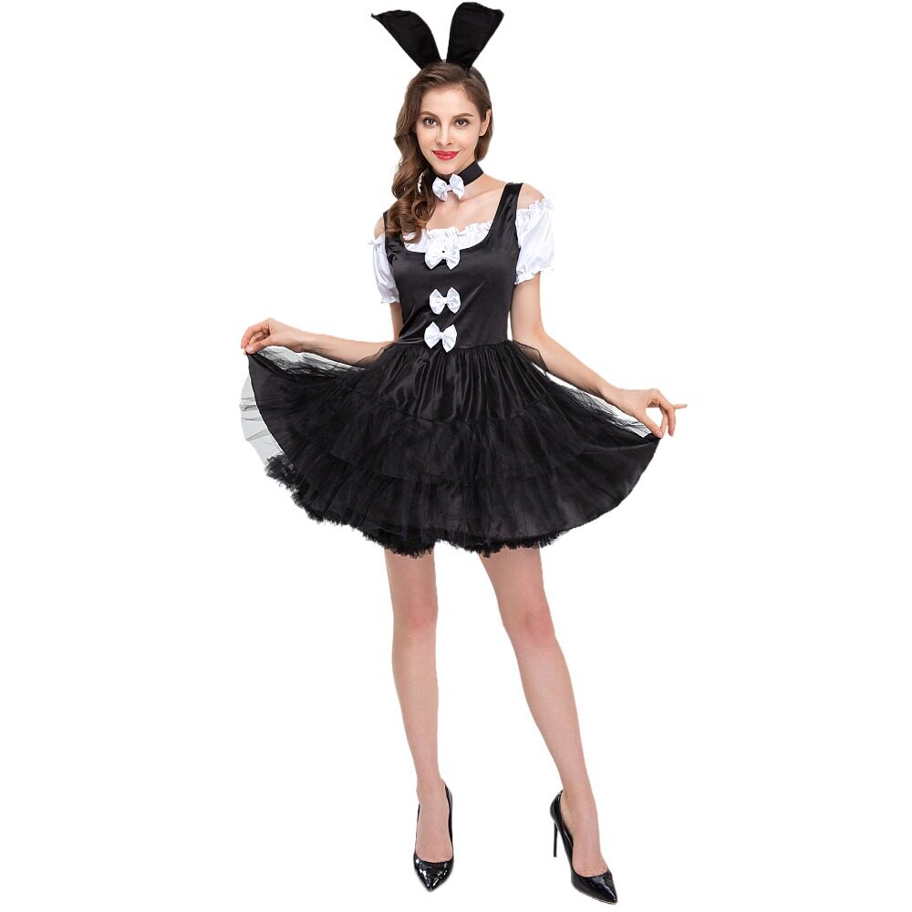 成人款欧美兔女郎蓬蓬裙酒吧夜店舞台演出服装Bunny Girl Costume